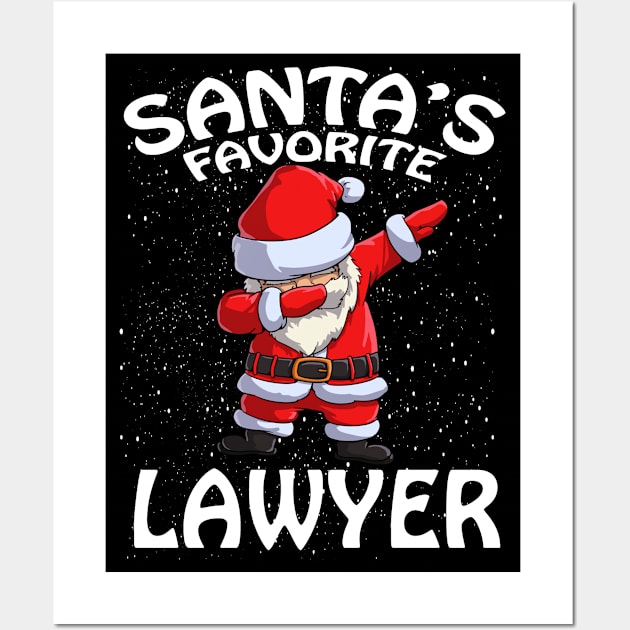 Santas Favorite Lawyer Christmas Wall Art by intelus